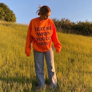 Lonely Ghost Text Me When You Get Home Crewneck